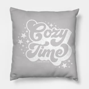 Cozy Time with Stars - White Pillow