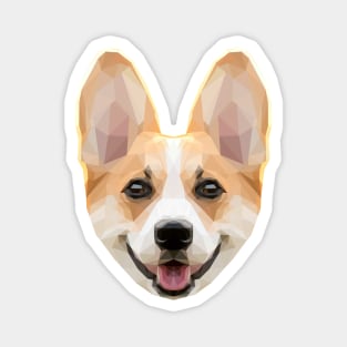 Low Poly Corgi Head Magnet