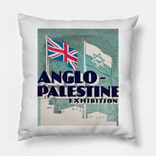 1933 Anglo Palestine Exhibition Poster Pillow