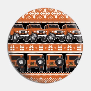 FJ40 Christmas Sweater in Orange Pin