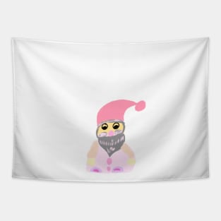 Pink Santa clauz gnome Christmas Tapestry