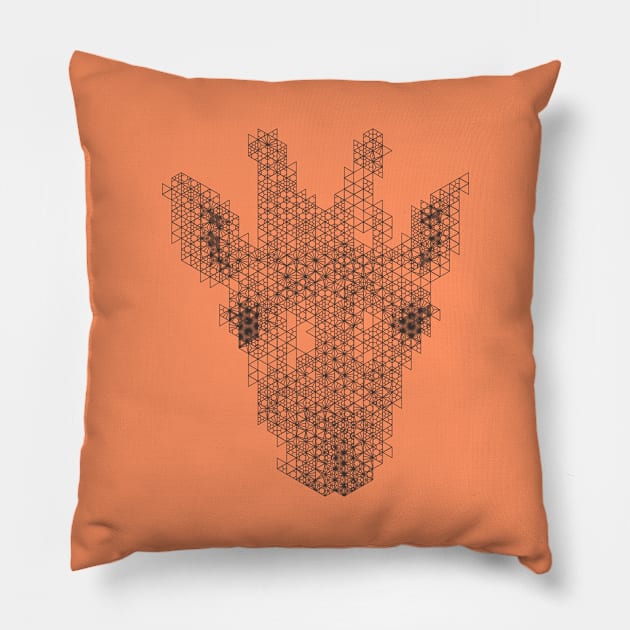 Kumiko Giraffe Animal Portrait Pillow by shultcreative