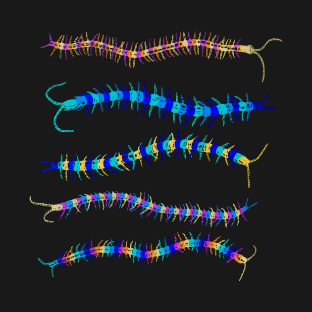 Centipedes by RaLiz