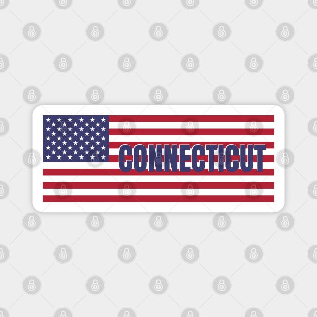 Connecticut State in American Flag Magnet by aybe7elf