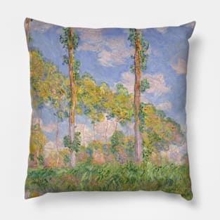 Poplars in the Sun by Claude Monet Pillow