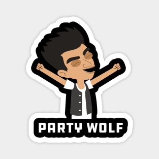 Big Mouth Party Wolf Magnet