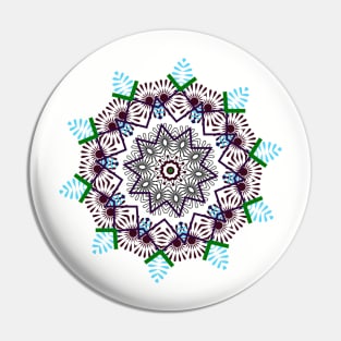 Kaleidescope Snowflake Pin