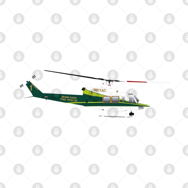 Miami Dade Aire Rescue Helicopter by BassFishin