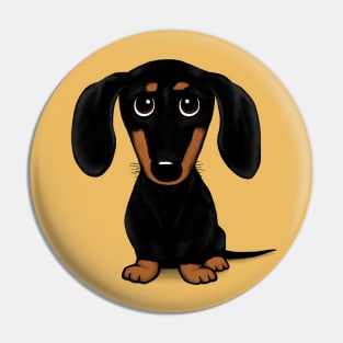 Cute Wiener Dog | Black and Tan Dachshund Pin