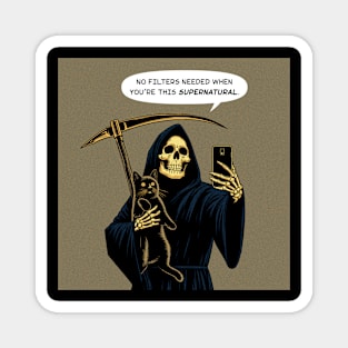 Grim Reaper selfie supernatural Magnet