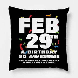 Happy Leap Day Year 2024 February 29th Funny Frog lovers Pillow