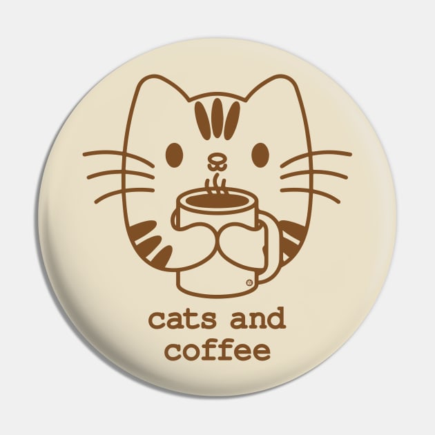 Cats and Coffee Pin by Yurko_shop