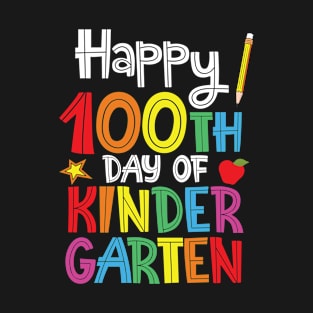 Happy 100th day of kinder garten, back to school ,kids gift idea T-Shirt