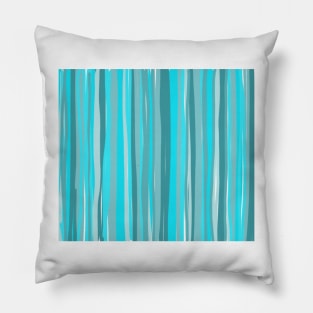 Teal Stripes: Vertical Pillow