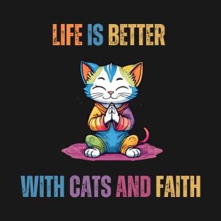 Cute Praying Cat T-Shirt