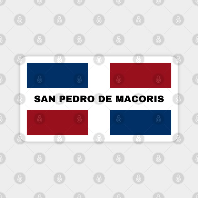 San Pedro de Macoris City in Dominican Republic Flag Magnet by aybe7elf