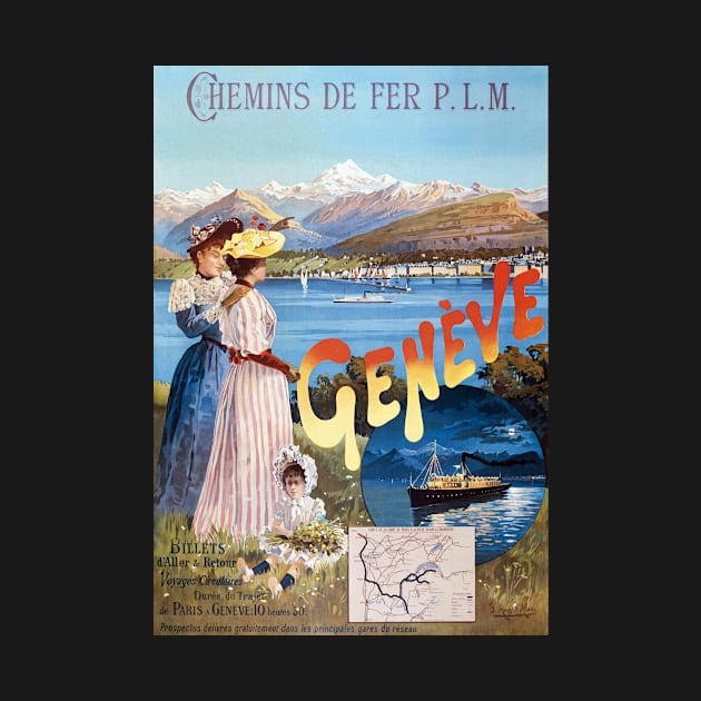 Geneva Switzerland Vintage Poster 1890 by vintagetreasure