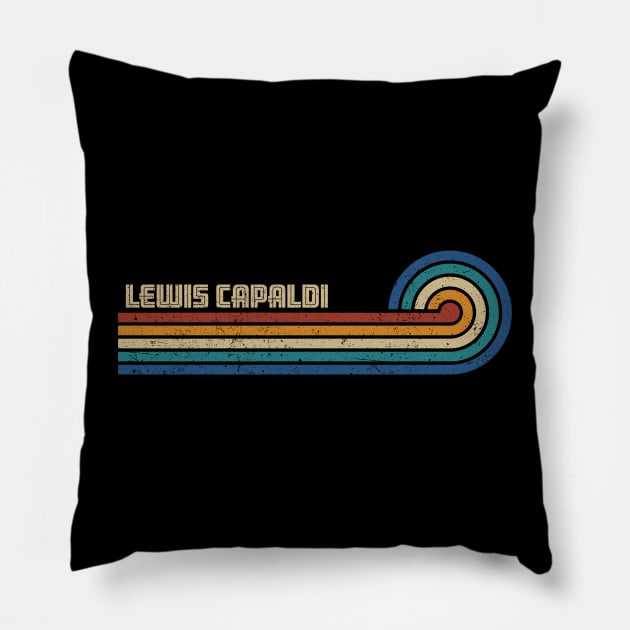 Lewis Capaldi - Retro Sunset Pillow by Arestration