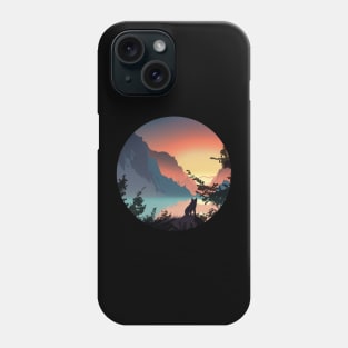 Sunset behind the mountains Phone Case