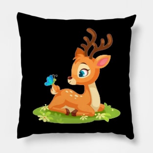 Deer illustration Pillow