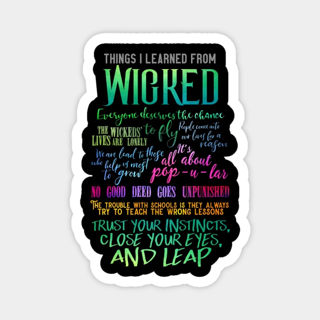 Things I Learned From Wicked Magnet by TheatreThoughts