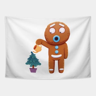 Christmas Sticker, Ginger Man Sticker Tapestry