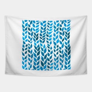 Simple Watercolor Leaves - Blue Tapestry