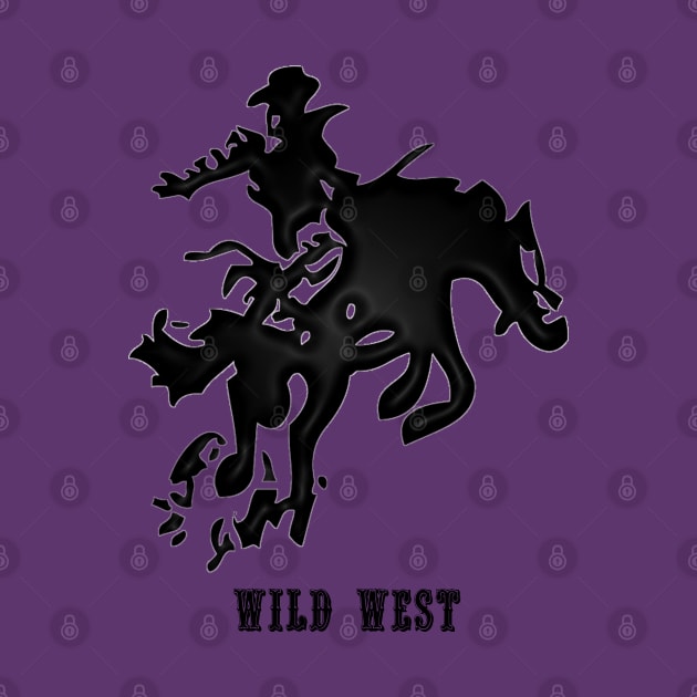 Western Era - Wild West Cowboy on Horseback 10 by The Black Panther