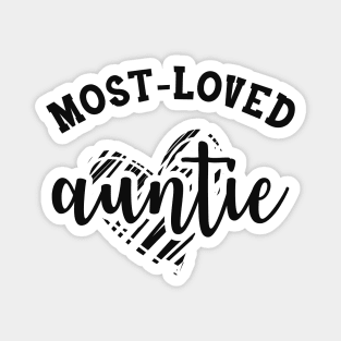 Auntie - Most Loved Auntie Magnet