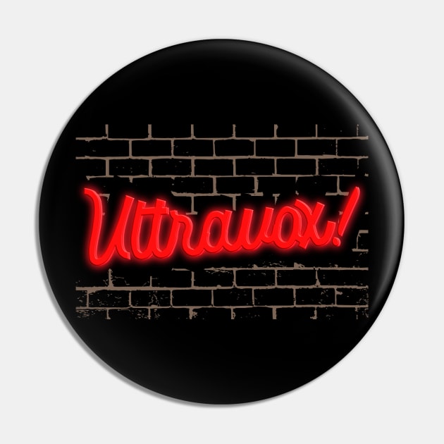 Ultravox ))(( Retro New Wave Neon Fan Art Pin by darklordpug