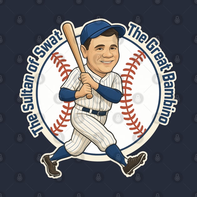 The Sultan of Swat – The Great Bambino Caricature