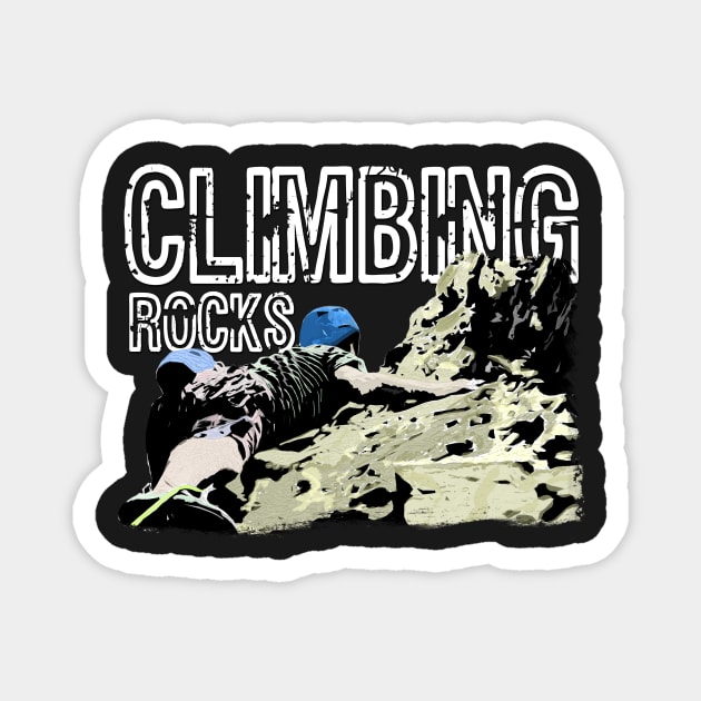 Vintage Rock Climbing Magnet by norules