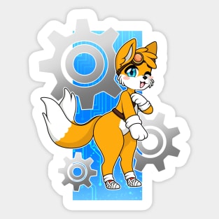 Hyper Super Tails Retro Cute Sticker