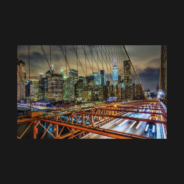 Manhattan From the Brooklyn Bridge by JeffreySchwartz