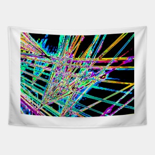 Neon Light Stream Tapestry