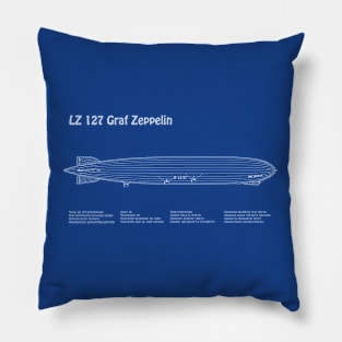 LZ 127 Graf Zeppelin Airship - ADpng Pillow