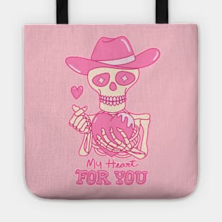 Valentine Skull My Heart For You T-Shirt, Valentine's T-Shirt, Love T-Shirt, Valentine's Gift Tote