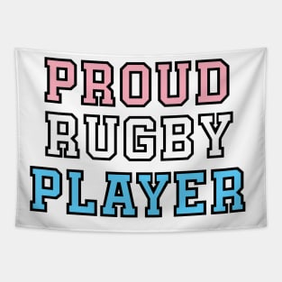 Proud Rugby Player - Transgender Pride Tapestry