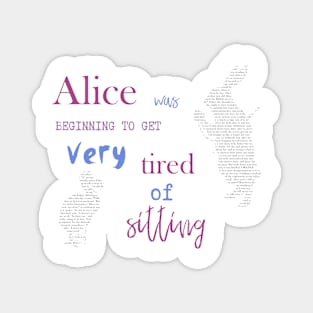 First Lines : Lewis Carroll Alice In Wonderland Magnet