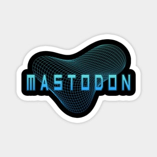 Geometric Line Mastodon Magnet