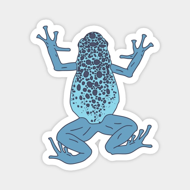 Poison Dart Frog - Blue Exotic Animal - Rain Forest Magnet by DeWinnes