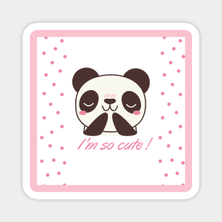 i'm so cute panda design t-shirt Magnet