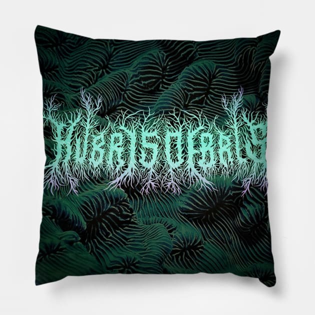 Hubris Debris Underwater Coral Pillow by Hubris Debris