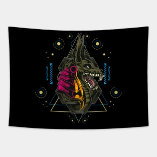 ANUBIS SACRED GEOMETRY Tapestry