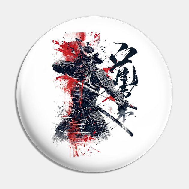 Samurai Spirit: Kanji Blade Legacy Tee gift Pin by familycuteycom