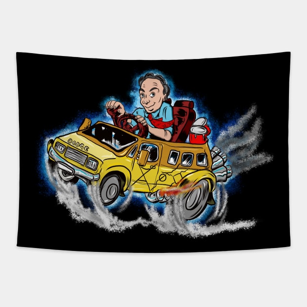 Physicist  in His 70s Van Tapestry by silentrob668