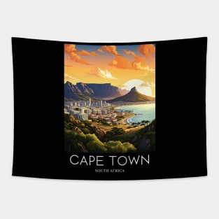 A Pop Art Travel Print of Cape Town - South Africa Tapestry