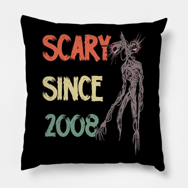 Scary since 2008 siren head Pillow by opippi