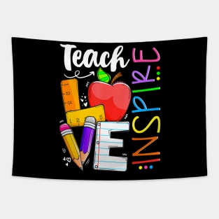 Cute Teach Love And Inspire Men Women Teacher Tapestry