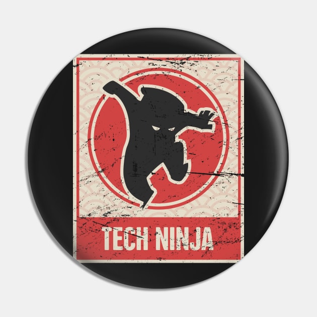 Tech Ninja | Tech Support Design Pin by MeatMan